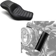 Set: Sitzbank für Harley Softail Modelle 18-21 Craftride TR2 Komfort Doppelsitzbank + Gabelcover für Harley Davidson Street Bob 18-21 Gabel Abdeckung Craftride GC2_1