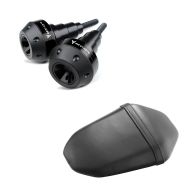 Set: Sturzpads für Yamaha MT-07 / Tracer 700 13-19 Crashpads Motoguard SC2 schwarz + Soziussitz für Yamaha MT-07 18-20 Beifahrersitz schwarz_1