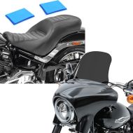 Set: Gel Sitzbank für Harley Davidson Sport Glide 18-21 Craftride HX6 Komfort Doppelsitzbank + Windschild für Harley Sport Glide 18-21 Craftride L Windschutzscheibe dunkel getönt_1