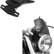 Set: Kennzeichenhalter für BMW R NineT / Pure 14-20 Nummernschildhalter Zaddox NH1 + Windschild für BMW R NineT 14-20 Windschutzscheibe Craftride CW9 schwarz_1