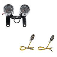 Indicators compatible with Yamaha XJ 600 F / N LED Turn signals KP8 tinted + Motorcycle Tachometer compatible with Yamaha XJ 600 F / N / S Diversion VTV chrome