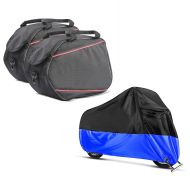 Set: Seitenkoffer Innentaschen 2x20L für Honda Pan European ST 1300 / 1100 + Abdeckplane Honda Pan European ST 1300 / 1100 Craftride XXXL schwarz-blau_1