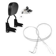 Set: Sissybar Harley Davidson Road King 97-08 Craftride Fast Driver-M schwarz + Gaszug für Harley Road King 96-07 Edelstahl/Nylon 130cm Craftride_1