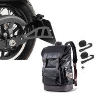 Set: Seitlicher Kennzeichenhalter für Harley Davidson Sportster 883 91-03 Craftride schwarz + Rucksack für Harley Davidson Sportster 883 / Custom Craftride RL3 schwarz_1