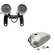Set: Cafe Racer Tank Yamaha XJ 600 F / N / S Diversion 9Ltr Bully von Craftride + Motorrad Tachometer für Yamaha XJ 600 F / N / S Diversion VTV chrom Craftride_1
