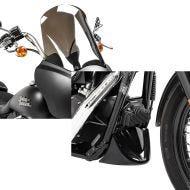 Set: Lampenmaske MG5 für Harley Dyna Street Bob 06-17 Lampen Verkleidung schwarz matt-rauchgrau Craftride + Bugspoiler für Harley Davidson Dyna Street Bob 06-17 Craftride_1