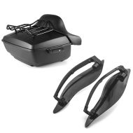 Set: Topcase King OLM für Harley Street Glide Special 15-21 Craftride + Seitlicher Windabweiser für Harley-Davidson Touring 14-21 schwarz Craftride_1