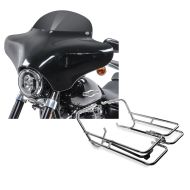 Set: Batwing Verkleidung BD8 für Harley Davidson Road King / Classic Craftride + Kofferträger Twin Rail für Harley Road King 97-08 Schutzbügel Craftride_1