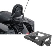 Set: Sissy Bar CXS Fix für Harley Street Glide 14-21 mit Gepäckträger schwarz Craftride + Gepäckträger TP Solo Sitz für Harley Davidson Street Glide 14-21 schwarz Craftride_1