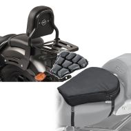 Set: Sissy Bar XS3 für Honda Rebel 500 17-21 mit Gepäckträger schwarz Craftride + Motorrad Luftkissen Honda Rebel 500 Sitzbank Tourtecs Air M schwarz_1