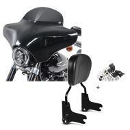 Set: Batwing Verkleidung BD8 für Harley Davidson Road King / Classic Craftride + Sissybar Harley Davidson Road King 97-08 Craftride Fast Driver-M schwarz_1