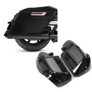 Set: Seitenkoffer für Harley Street Glide Special 15-21 Craftride Stretched SC2 unlackiert + Beinschild für Harley Davidson Street Glide Special 15-21 Craftride belüftet schwarz_1