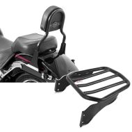 Set: Sissybar Harley Fat Boy 07-17 Craftride Fast Driver-S schwarz + Gepäckträger für Harley-Davidson Softail 06-17 schwarz Craftride_1