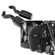 Set: Sozius Fussrasten Set mit Halter für Harley Street Glide 06-21 W1 schwarz Craftride + Sturzbügel Spritzschutz für Harley Street Glide 06-21 Beinwärmer Craftride_1
