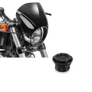 Set: Scheinwerfer Frontmaske für Harley Davidson Sportster 883 Iron 09-20 schwarz Craftride + Tankdeckel CNC1 für Harley-Davidson Sportster 883 Iron 09-20 schwarz Craftride_1