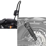 Set: Sissy Bar CSXL Fix für Harley Sportster 883 Iron 09-20 mit Gepäckträger schwarz Craftride + Stoßdämpfer 11,9 Zoll Harley Davidson Sportster 883 Iron 09-20 Craftride schwarz_1