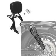 Set: Sissybar für Harley Davidson Sportster 1200 Nightster 08-12 Craftride inkl. Gepäckträger und Docking Kit schwarz + Stoßdämpfer 11,9 Zoll Harley Davidson Sportster 1200 Nightster 08-12 Craftride schwarz_1