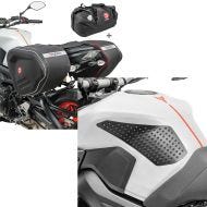 Set: Set Satteltaschen + Hecktasche für Triumph Street Triple R / RS / Rx Bagtecs RF1-X60 + Seiten Tankpad für Triumph Street Triple / R / RS / Rx / S Grip L_1