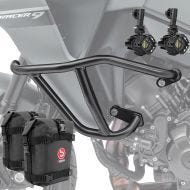Set Upper Crash bar + Auxiliary lights + bags fit for Yamaha Tracer 9 / GT 21-24 Motoguard TK9