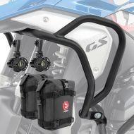 Set Upper Crash bar + Auxiliary lights + bags fit for BMW R 1300 GS 23-24 Motoguard HG43 black