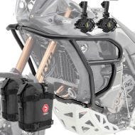 Set Upper Crash bar + Auxiliary lights + bags fit for Yamaha Tenere 700 World Raid 22-24 Motoguard HG16