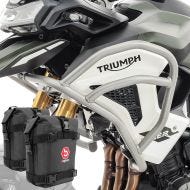 Set Crash Bars + Bags fits for Triumph Tiger 1200 GT / Pro 22-24 Motoguard TG2 silver