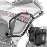 Set Crash Bars + Bags fits for Honda Transalp XL 750 23-24 Motoguard HG14 Black