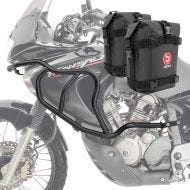 Set Crash Bars + Bags fits for Honda Transalp XL 650 V 00-07 Motoguard HG12 Black