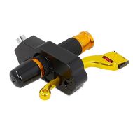 Bremshebelschloss 22 mm Lenker Griffschloss 9x4 cm BS-Motoparts schwarz Alu_1