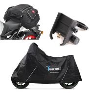 Motorrad Handyhalterung SH2 Set mit Hecktasche X50 und Abdeckplane Gr. L Tourtecs_1