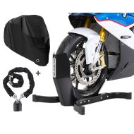 Set SM4 Motorradwippe Easy Plus mit Kettenschloss und Abdeckplane XL für MV Agusta Dragster 800 / Rosso / RR Tourtecs_1