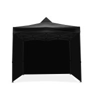 Pavillion with 4 Pavillon walls 3x3m Tourtecs foldable for the racetrack black