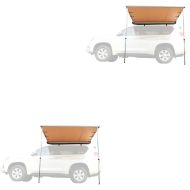 Set 2x Awning for car / SUV / off-road vehicle 4.59 ft x 6.56 ft universal Vanit canopy AM13 beige