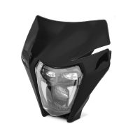 LED Headlight + mask compatible with KTM 690 Enduro / R Xdure SW3 DRL ECE black