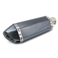 Exhaust muffler Force compatible with Kawasaki ZZR 1400 / 600 Silencer Carbon Look