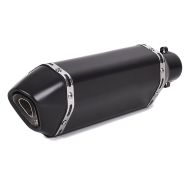 Motorrad Auspuff Schalldämpfer Force Edelstahl schwarz_1