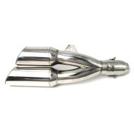 Exhaust muffler Twin compatible with Benelli BN 302 / R Silencer Stainless Steel