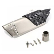 Exhaust muffler Zaddox M-RR compatible with Aprilia Tuono V4 1100 RR / Factory Stainless Steel Titanium