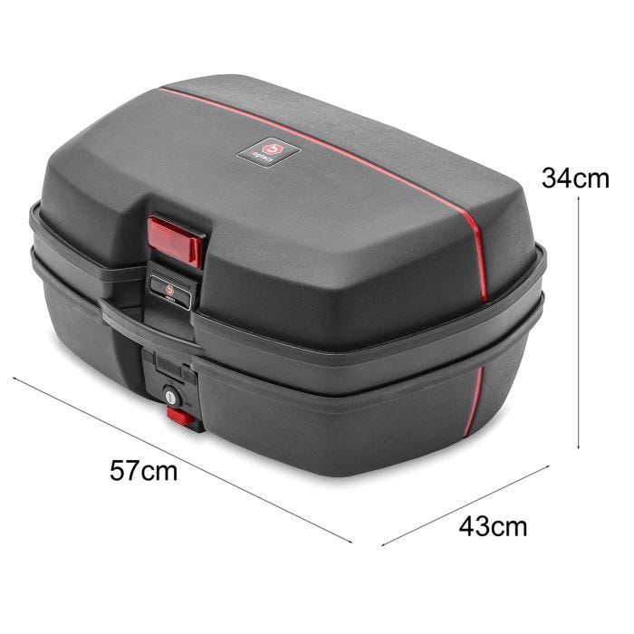 Set Saddlebags WP8 with Top Box TP8 45L compatible with