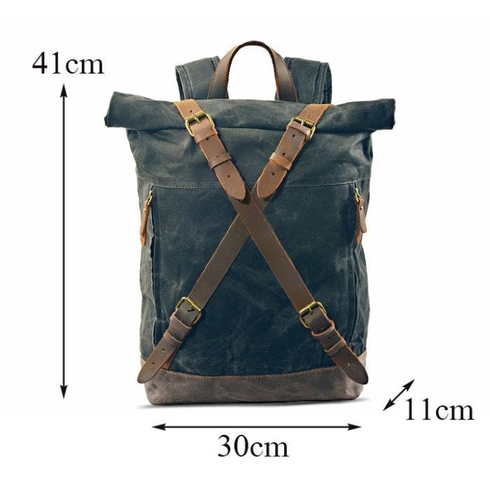 Motorcycle Backpack Craftride CR3 waxed Canvas Backpack 13Ltr in black DPLU2 Upgrade Your Ride now