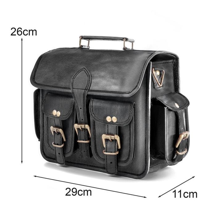 Motorcycle saddlebag Leather Vintage side bag Craftride SV3