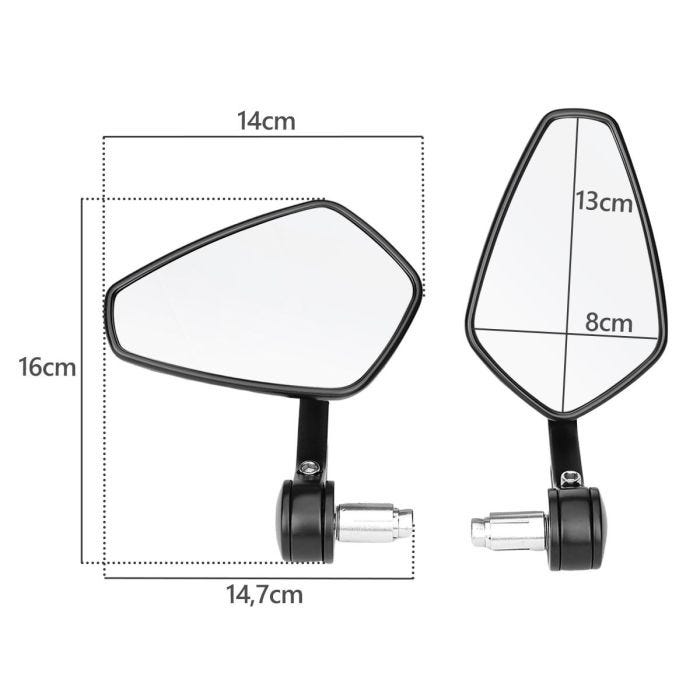 Mirrors ECE fits for Husqvarna 701 Supermoto Svartpilen 401 Craftride LS6 black Upgrade Your Ride now