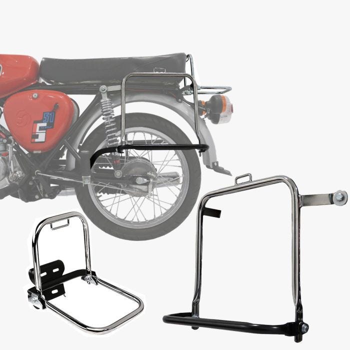 Set Pair Rear Luggage Rack Side Luggage Carrier foldable suitable for Simson S50 S51 S70 Craftride TT19 chrome Upgrade Your Ride now