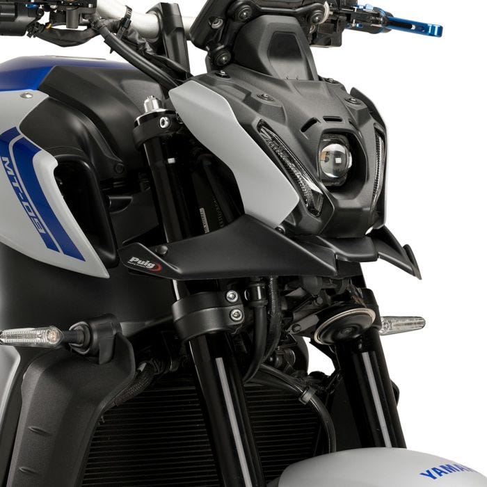 Naked Side Downforce Spoiler Set compatible with Yamaha MT 09 SP 13 22 black matt Puig 21133J
