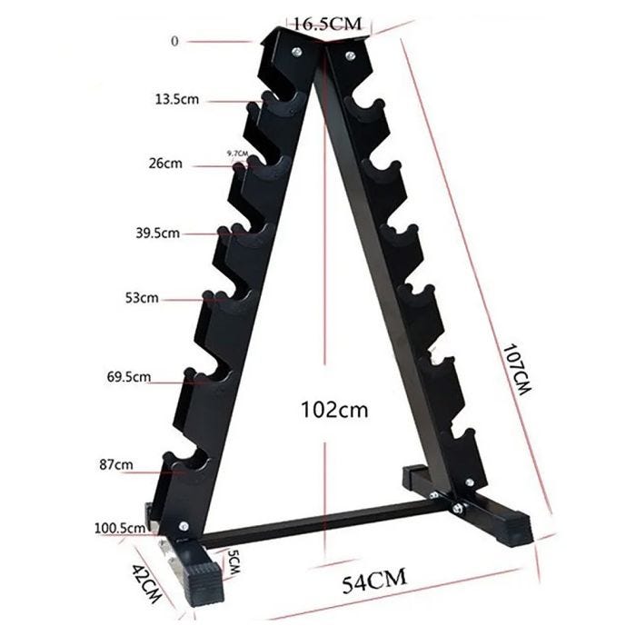 Set of 2 Dumbbell Rack KR1 Cranit dumbbell stand with 6 levels black Upgrade Your Ride now