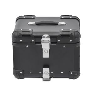 Top Case compatible with Royal Enfield Bullet / Himalayan Aluminium Top Box Bagtecs XS45 black