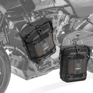 2x Crash bar bag 6L compatible with Honda Africa Twin 1100 / CRF 1000 L protection bar waterproof Bagtecs S3 pair
