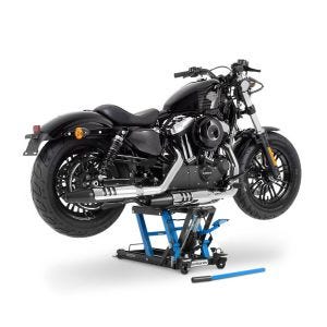 Scissor Lift compatible with Yamaha XVS 650 Drag Star Hydraulic Jack ConStands Mid-lift L blue