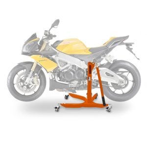 2x Zentralständer Aprilia Tuono V4 1100 Factory 15-21 orange Motorradheber ConStands Power-Classic Spar-Set_1