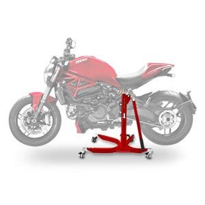 Central Stand compatible with Ducati Monster 1200 / S 14-20 red Paddock Stand ConStands Power-Classic